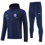 25/26 PSG Royal Blue Hooded Windbreaker Tracksuit