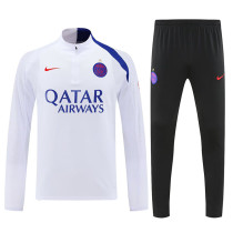 25/26 PSG White Half Pull Tracksuit (半拉链)