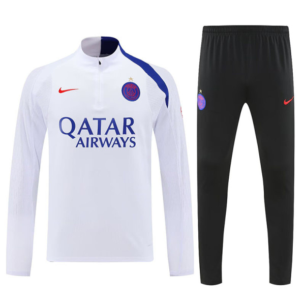 25/26 PSG White Half Pull Tracksuit (半拉链)