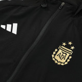 25/26 Argentina Black Hooded Windbreaker Tracksuit