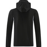 25/26 Argentina Black Hooded Windbreaker Tracksuit