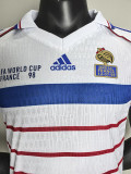 1998 France Away Player Version Retro Soccer Jersey(右胸带小字)
