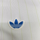 25/26 RMA Retro Editio White Player Version Soccer Jersey(肩蓝边)