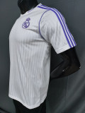 25/26 RMA Retro Editio White  Player Version Soccer Jersey(肩紫边)