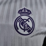 25/26 RMA Retro Editio White  Player Version Soccer Jersey(肩紫边)