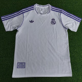 25/26 RMA Retro Editio White  Player Version Soccer Jersey(肩紫边)