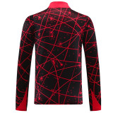 25/26 ATM Black &Red Streaks Half Pull Tracksuit  (半拉链)