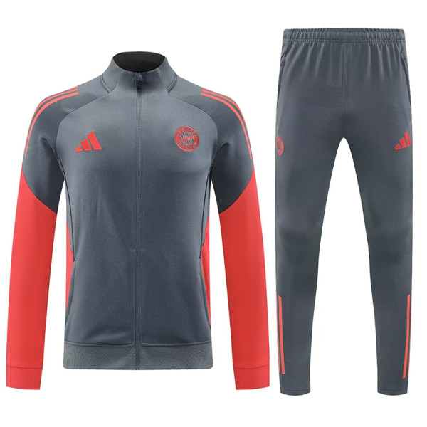 25/26 Bayern Light Grey Jacket Tracksuit