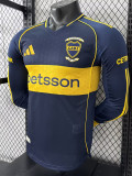 25/26  Boca Juniors Home Player Version  Long Sleeve Soccer Jersey（两袖CETROGAR)