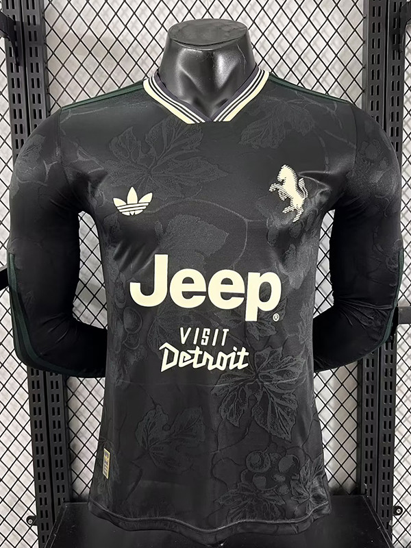 25/26 JUV Third  Long Sleeve Player Version Soccer Jersey(带广告)