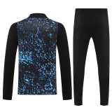 25/26 INT Snake Pattern Black Half Pull Tracksuit  (半拉链)