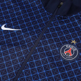 25/26 PSG Grid Pattern Royal Blue Jacket Tracksuit