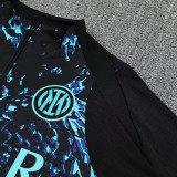 25/26 INT Snake Pattern Black Half Pull Tracksuit  (半拉链)