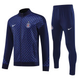 25/26 PSG Grid Pattern Royal Blue Jacket Tracksuit