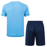 25/26 Man City Light Blue Inkjet Training Short Suit#D25219