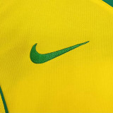 2004 Brazil Home Long Sleeve Retro Soccer Jersey
