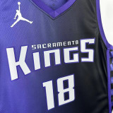 23/24 KINGS WESTBROOK #18 Purple Flying Man Limited Top Quality Hot Pressing NBA Jersey