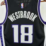 23/24 KINGS WESTBROOK #18 Black Top Quality Hot Pressing NBA Jersey