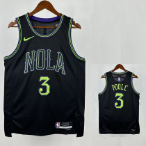 25/26 Pelicans NOLA # 3 Black City Edition Top Quality Hot Pressing NBA Jersey