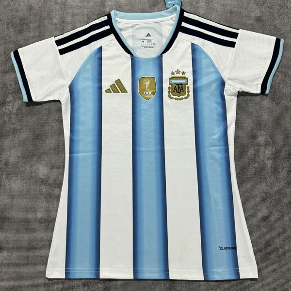 26/27 Argentina Home Women Soccer Jersey(胸前带章)女
