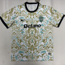 25/26 Sporting Lisbon Ｗhite Ｆlowers Training Shirts