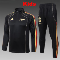 25/26 ARS Black Retro Edition Kids Half Pull Tracksuit #E25178(童装半拉链)