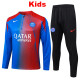 25/26 PSG Blue Red Inkjet Kids Half Pull Tracksuit#E25188 (童装/半拉链)