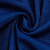 25/26 BAR Diagonal inkjet Blue Kids Half Pull Tracksuit#E25174 (童装半拉链)