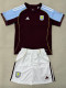 25/26 Aston Villa Home Kids  Soccer Jersey