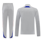 25/26 Bayern Grey White Retro Windbreaker Tracksuit