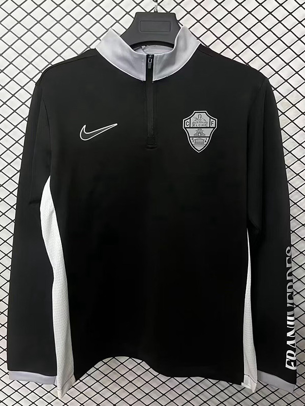 25/26 Elche CF Black Half Pull Tracksuit (半拉链)