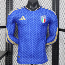 25/26 Italy Home Player Version Long Sleeve Soccer Jersey