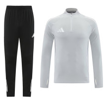 25/26 AD Grey Half Pull Tracksuit#AB09蔚蓝(半拉链)