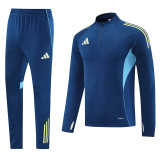 25/26 AD Royal Blue Half Pull Tracksuit#AB09蔚蓝(半拉链)