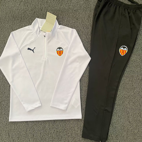 25/26 Valencia White Half Pull Tracksuit (半拉链)