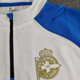 25/26 La Coruna White Half Pull Tracksuit (半拉链)