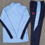 25/26 Sevilla Sky Blue Half Pull Tracksuit (半拉链)