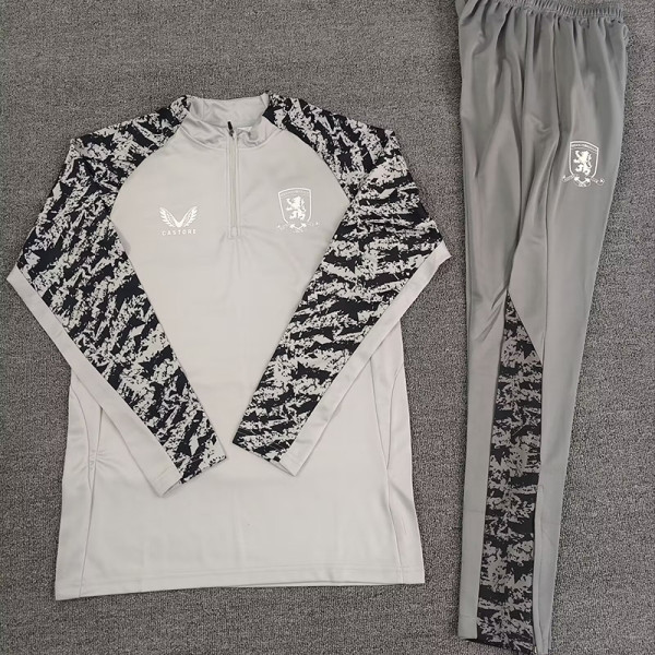 25/26 Middlesbroughl Grey Half Pull Tracksuit (半拉链)