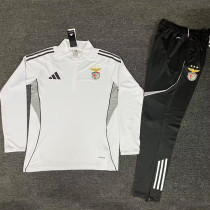 25/26 Benfica White Half Pull Tracksuit (半拉链)
