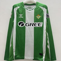 25/26 Real Betis Home Long Sleeve Fans  Soccer Jersey