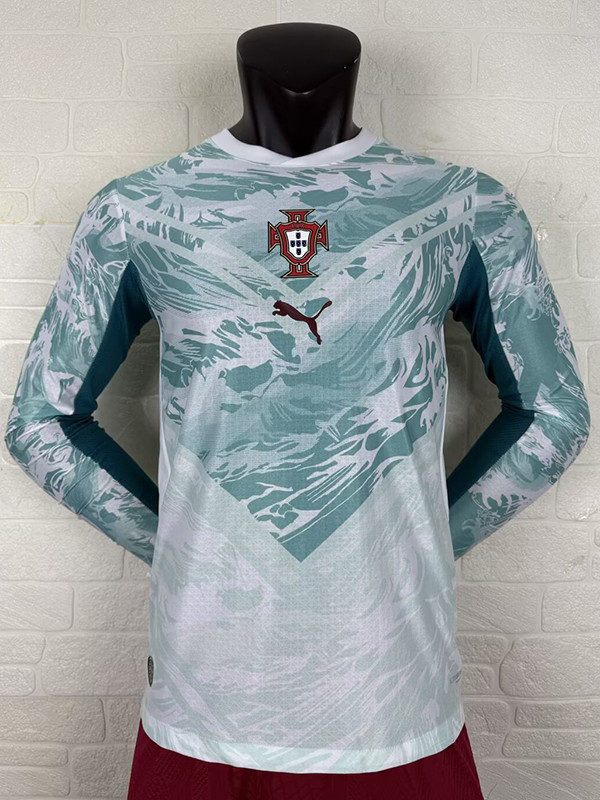 26/27 Portugal Away White Player Version Long Sleeve Soccer Jersey