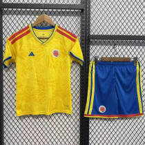 26/27 Colombia Home &Blue pants Kids Soccer Jersey#蓝色裤子