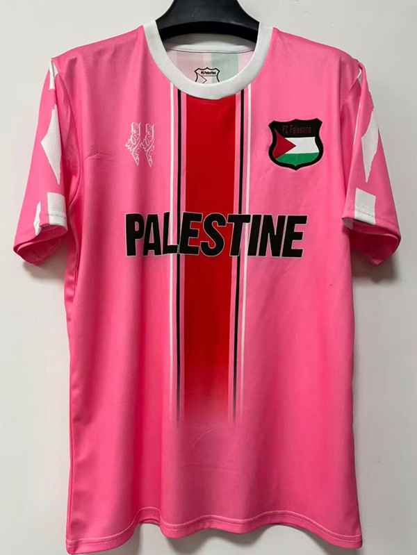 25/26 Palestine English Special Edition Pink Fans Soccer Jersey