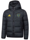 25/26 Boca Juniors Black Hooded Cotton Coat 连帽棉衣