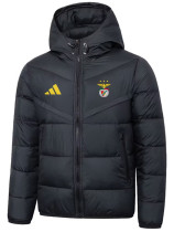 25/26 Benfica Black Hooded Cotton Coat 连帽棉衣