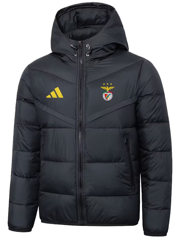25/26 Benfica Black Hooded Cotton Coat 连帽棉衣