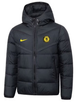 25/26 CHE Black Hooded Cotton Coat 连帽棉衣