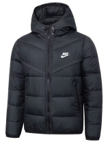 25/26 NK Black Hooded Cotton Coat 连帽棉衣