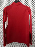 25/26 Sevilla Red Half Pull Tracksuit Tops (半拉链)