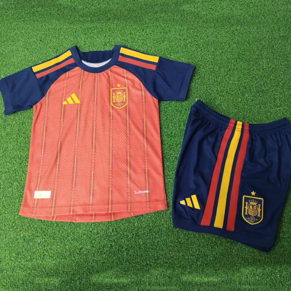 26/27 Spain Home Kids Player Version Soccer Jersey球员
